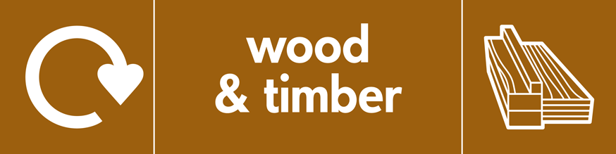 image of the sign for Wood and Timber containers